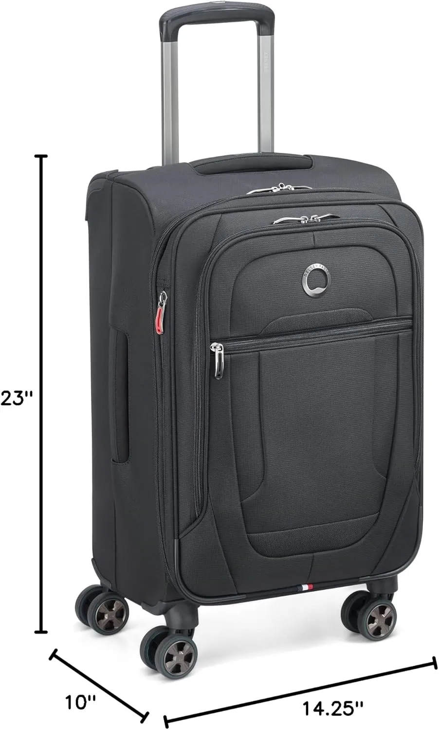 DELSEY PARIS Helium DLX Softside Expandable Luggage with Spinner Wheels, Black, Carry on 20 Inch