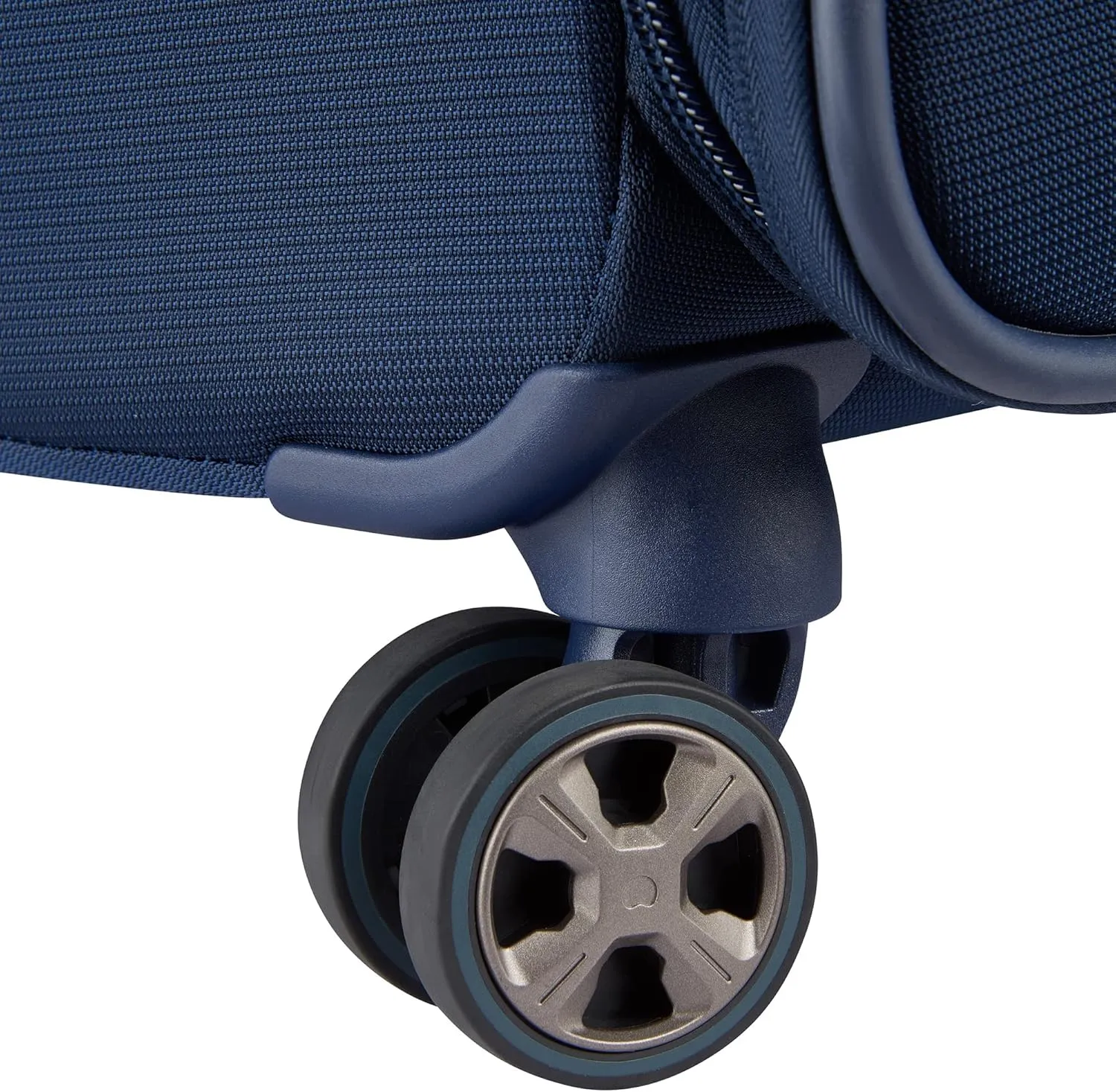 DELSEY PARIS Helium DLX Softside Expandable Luggage with Spinner Wheels, Navy Blue, Checked-Large 29 Inch