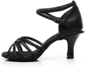 Dheva-C Thick Sole Sandals for Women Fashion Latin Dancing Shoes Women Ballroom Dance Sandals Prom Women's Sandals Women Sandals 39 (Black #3, 4.5)