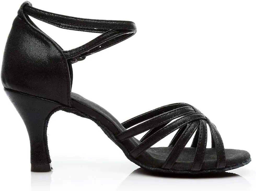 Dheva-C Thick Sole Sandals for Women Fashion Latin Dancing Shoes Women Ballroom Dance Sandals Prom Women's Sandals Women Sandals 39 (Black #3, 4.5)