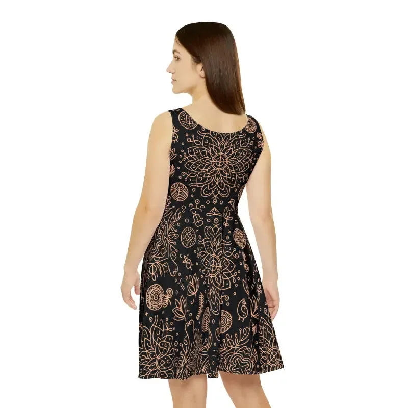 Dipaliz Floral Womens Skater Dress