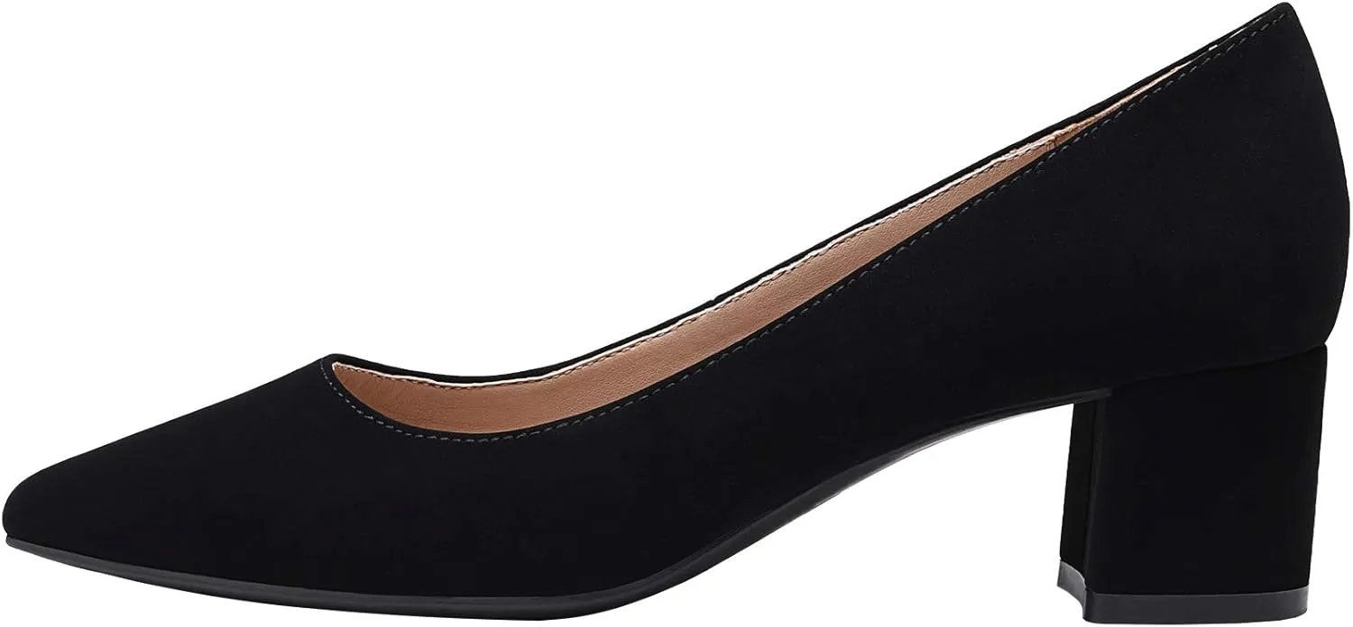 DREAM PAIRS Women??s Chunky Low Block Heels Closed Toe Dress Pumps Shoes