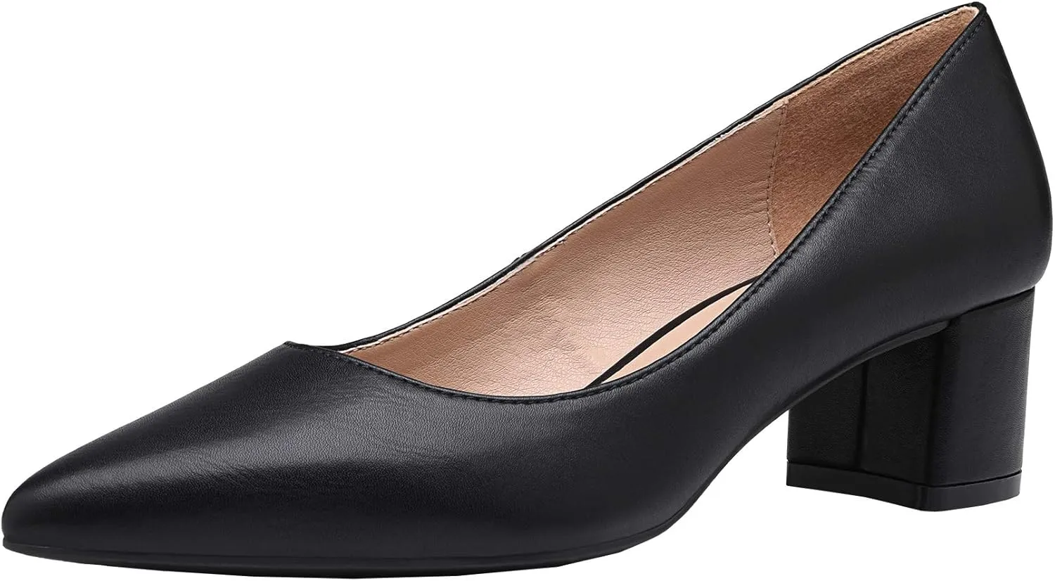 DREAM PAIRS Women??s Chunky Low Block Heels Closed Toe Dress Pumps Shoes