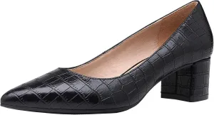 DREAM PAIRS Women??s Chunky Low Block Heels Closed Toe Dress Pumps Shoes