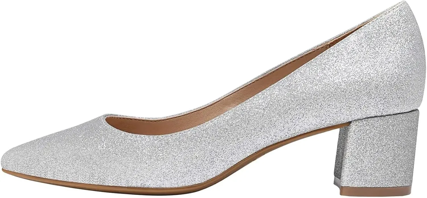 DREAM PAIRS Women??s Chunky Low Block Heels Closed Toe Dress Pumps Shoes