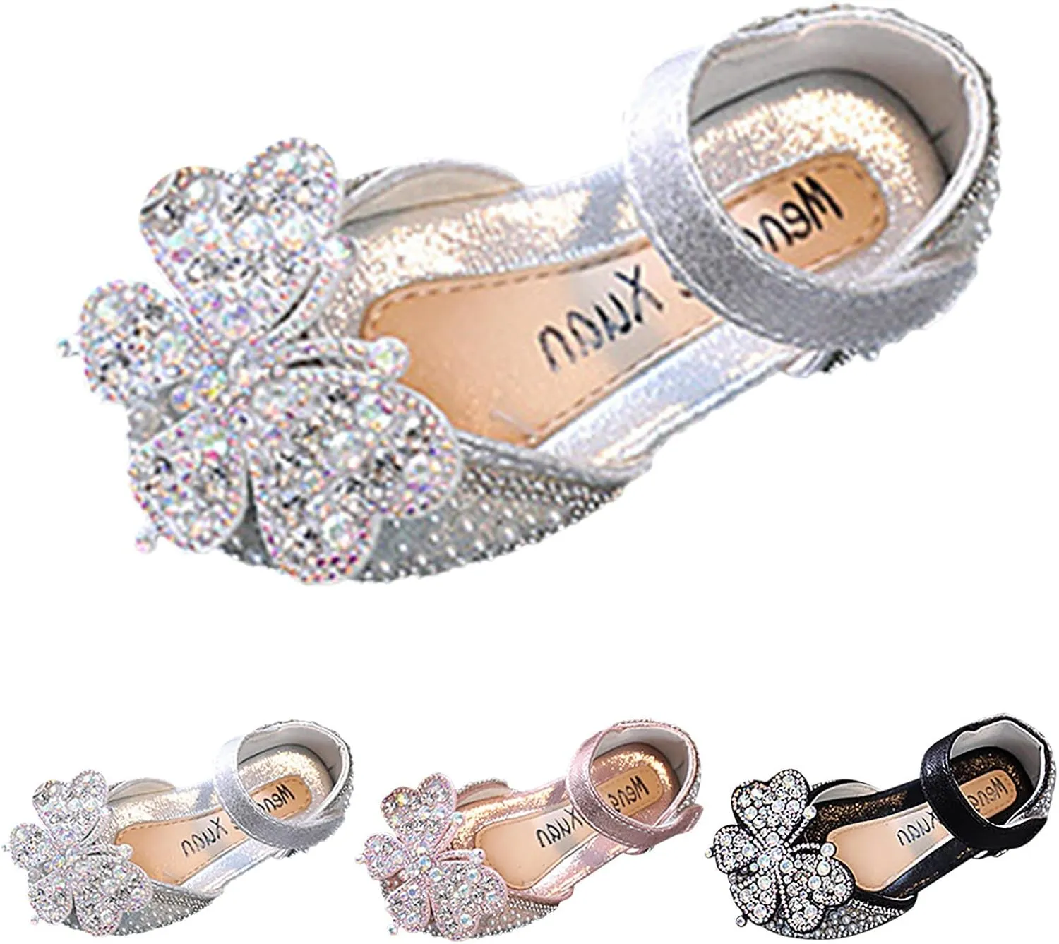 Fashion Spring and Summer Children Dance Shoes Girls Dress Performance Princess Shoes Pearl Rhinestone Kids Size 6 Boots (Black, 3-3.5 Years Toddler)