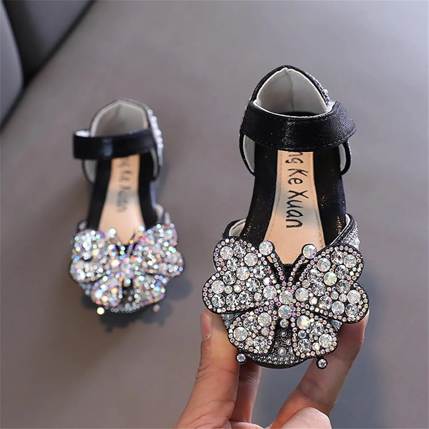 Fashion Spring and Summer Children Dance Shoes Girls Dress Performance Princess Shoes Pearl Rhinestone Kids Size 6 Boots (Black, 3-3.5 Years Toddler)