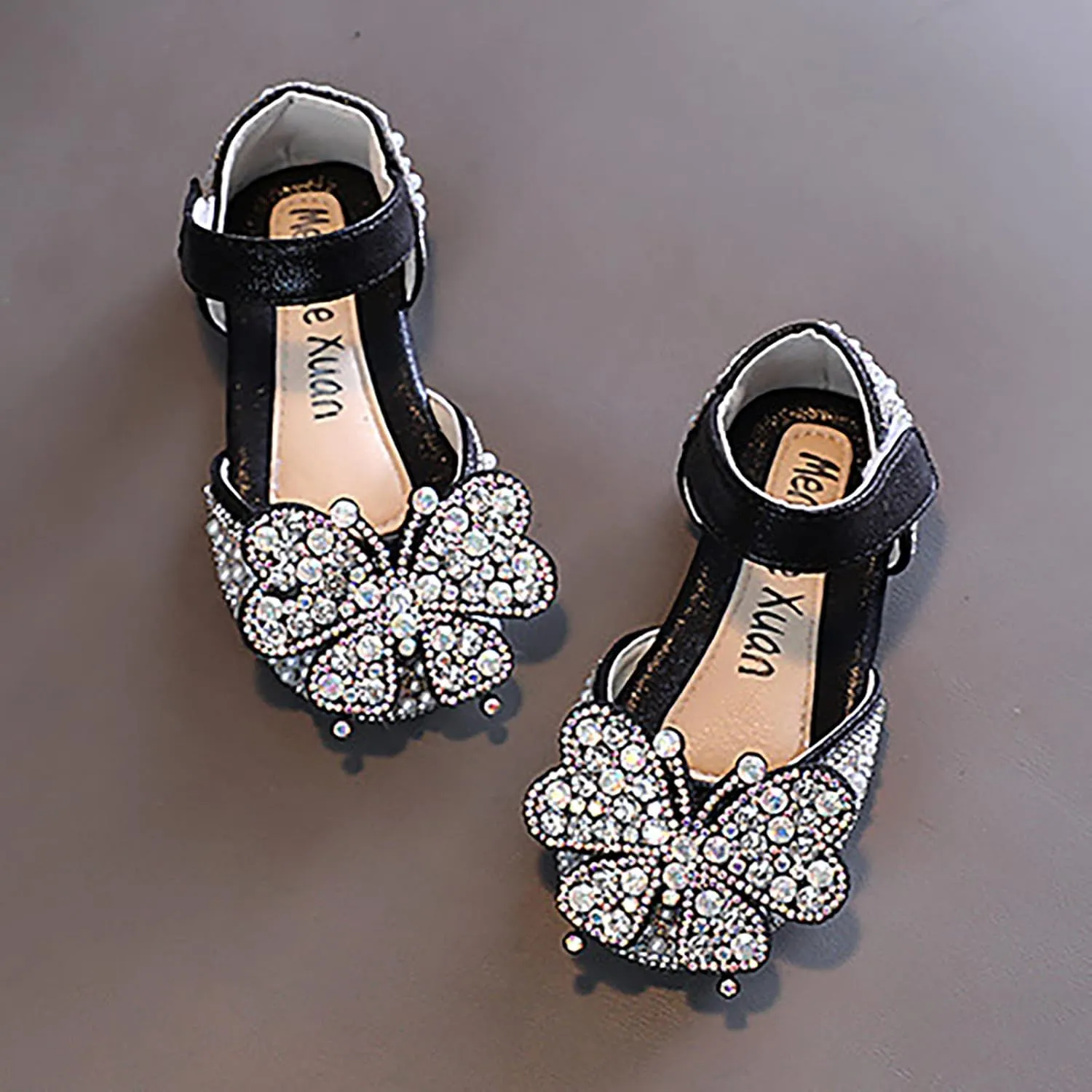 Fashion Spring and Summer Children Dance Shoes Girls Dress Performance Princess Shoes Pearl Rhinestone Kids Size 6 Boots (Black, 3-3.5 Years Toddler)
