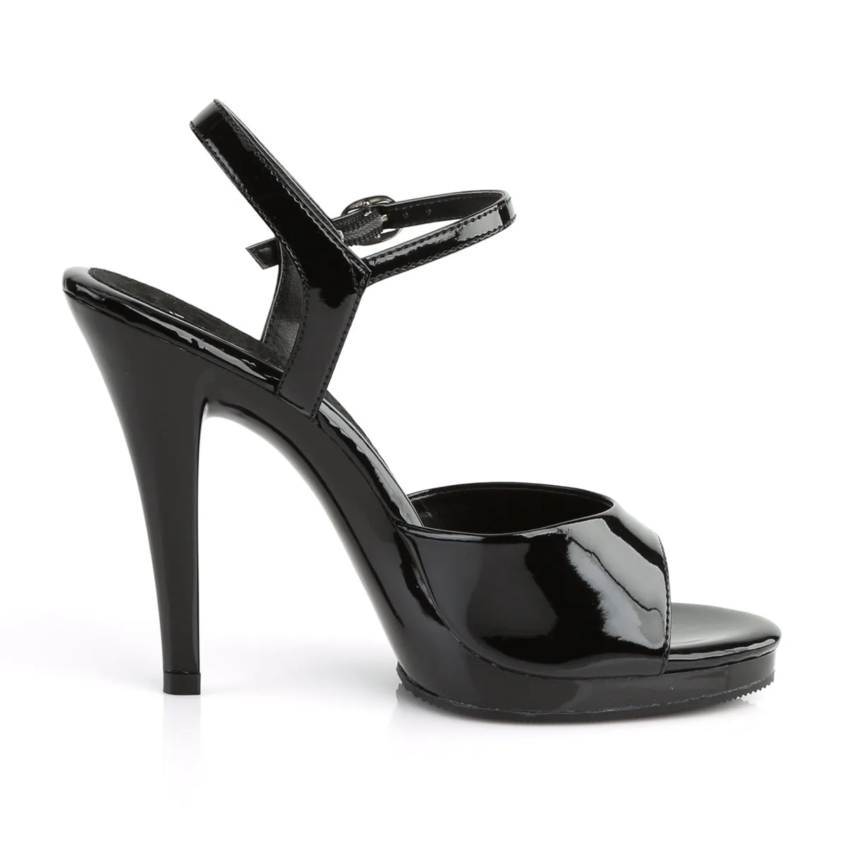 FLAIR-409 Fabulicious 4 1/2" Flair Black Patent Sexy Shoes (High Heels)