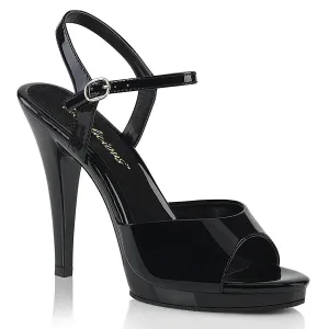 FLAIR-409 Fabulicious 4 1/2" Flair Black Patent Sexy Shoes (High Heels)