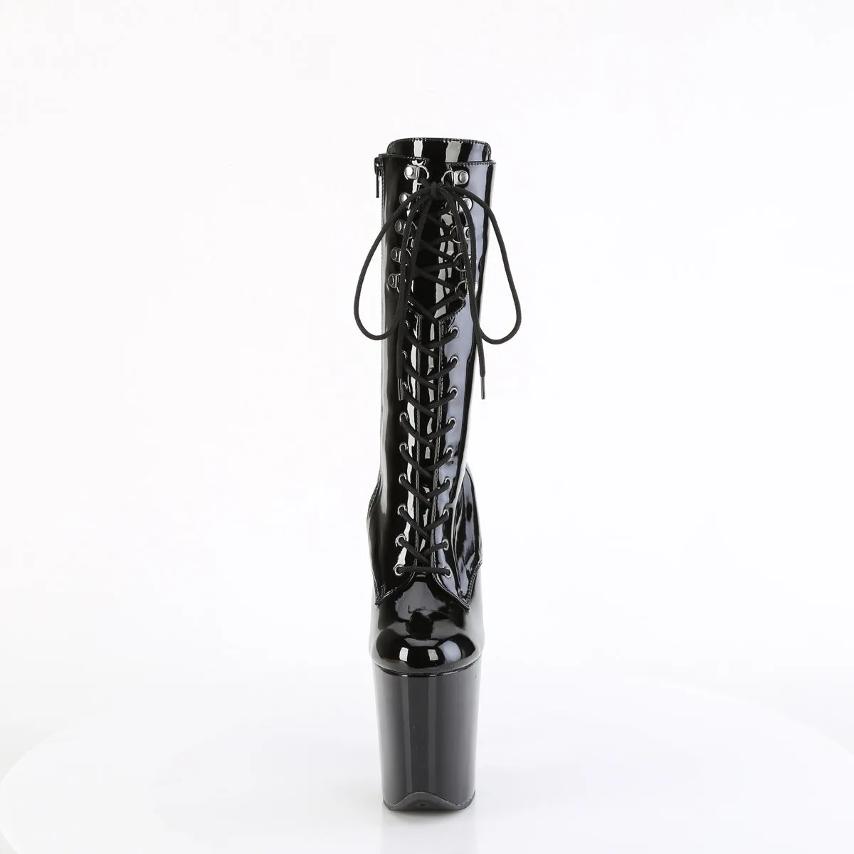 FLAMINGO-1054 Pleaser Black Patent Sexy Platform Shoes (Pole Dancing Heels)