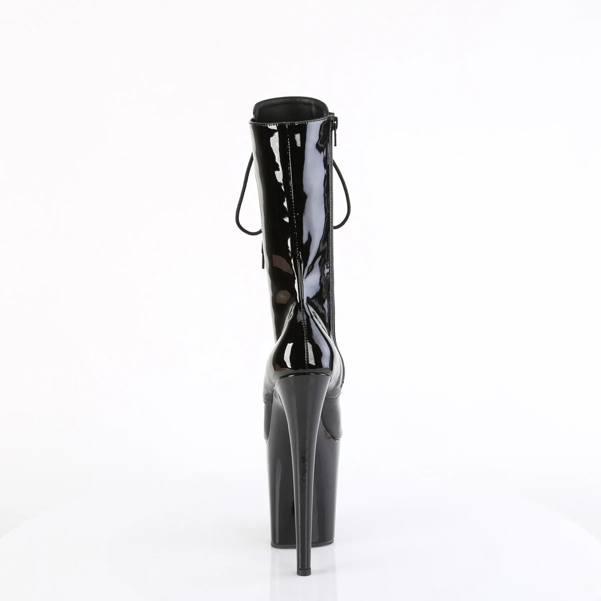 FLAMINGO-1054 Pleaser Black Patent Sexy Platform Shoes (Pole Dancing Heels)