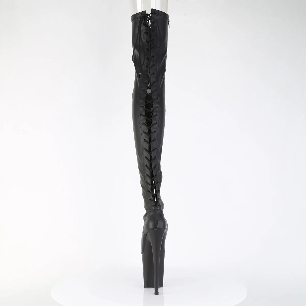 FLAMINGO-3850 Pleaser Black Faux Leather Sexy Platform Shoes (Pole Dancing Heels)