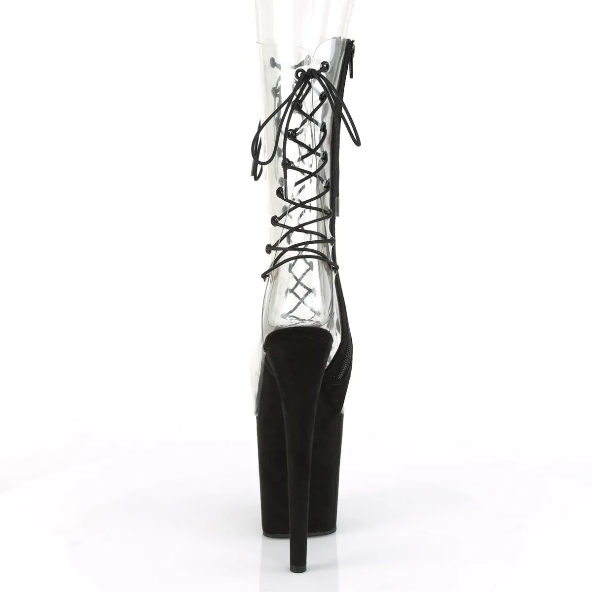 FLAMINGO-800-60FS Pleaser Clear/Black Sexy Platform Shoes (Pole Dancing Heels)