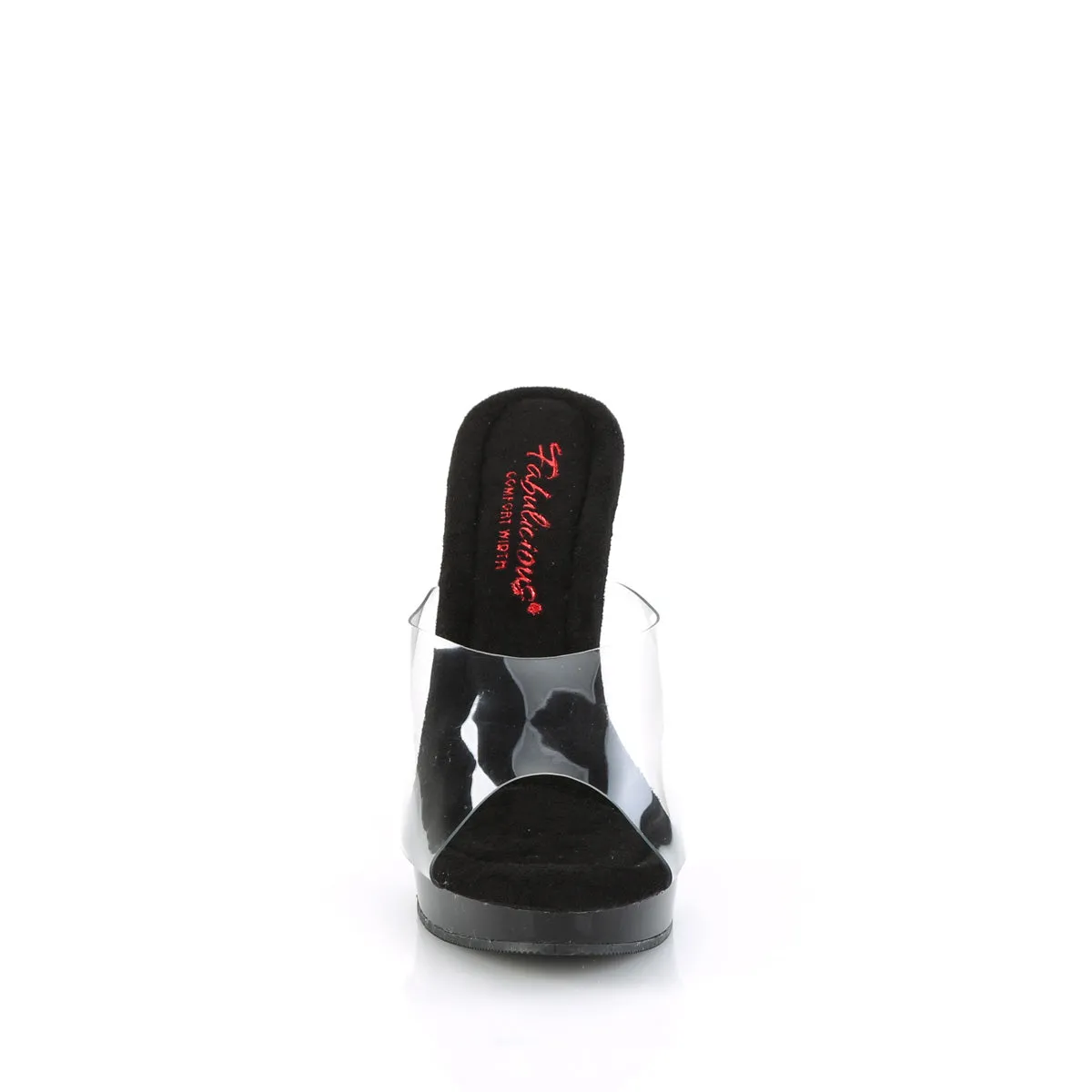 GLORY-501 Fabulicious 5" Glory Clear/Black Sexy Shoes (High Heels)