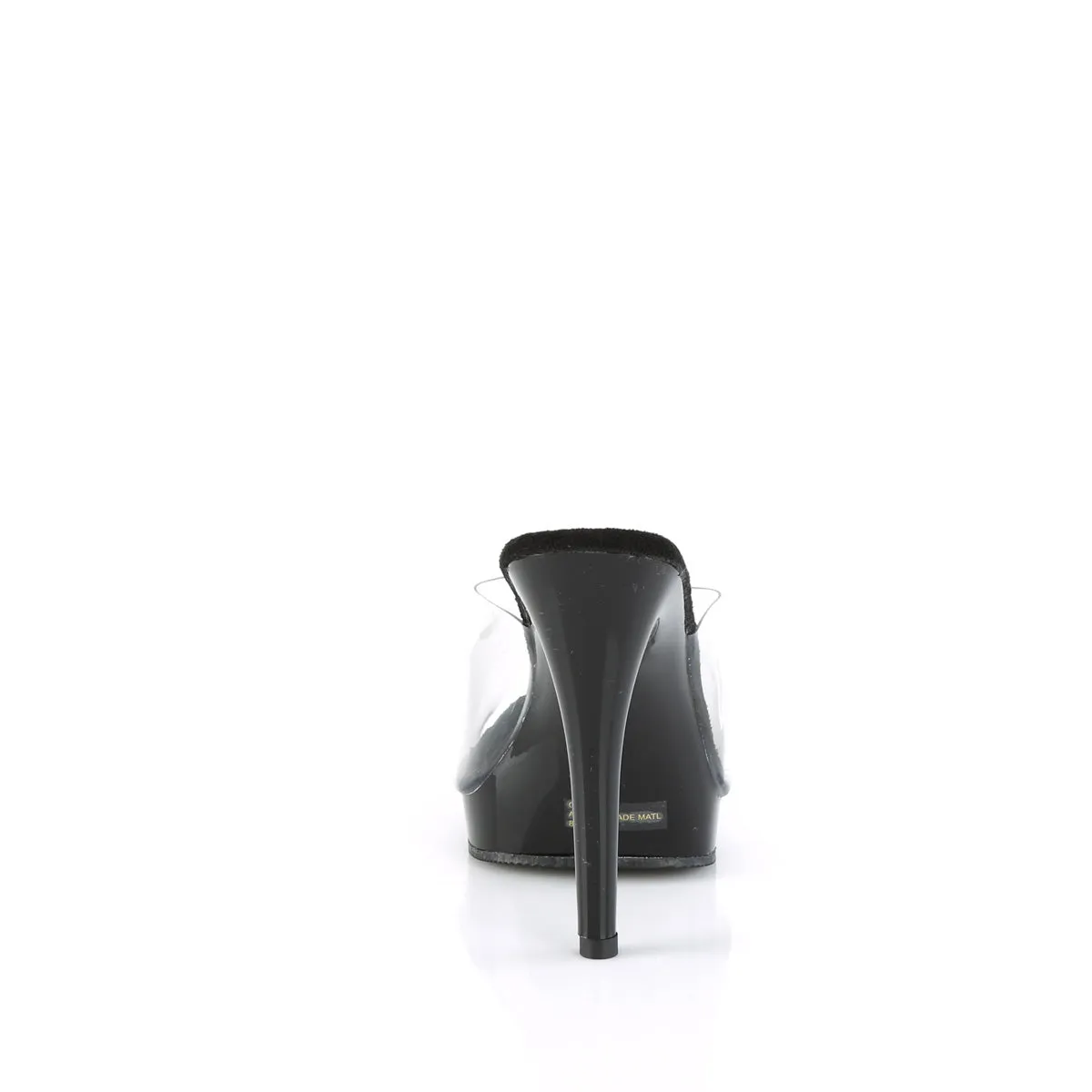 GLORY-501 Fabulicious 5" Glory Clear/Black Sexy Shoes (High Heels)