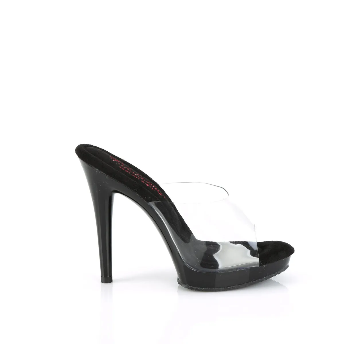 GLORY-501 Fabulicious 5" Glory Clear/Black Sexy Shoes (High Heels)