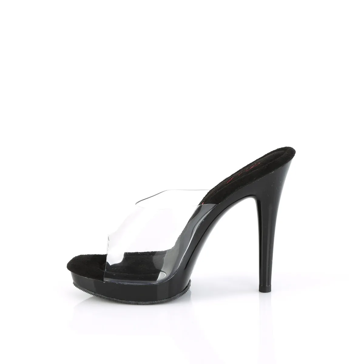 GLORY-501 Fabulicious 5" Glory Clear/Black Sexy Shoes (High Heels)