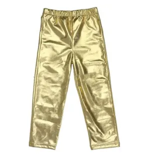 Gold Metallic Girls Leggings