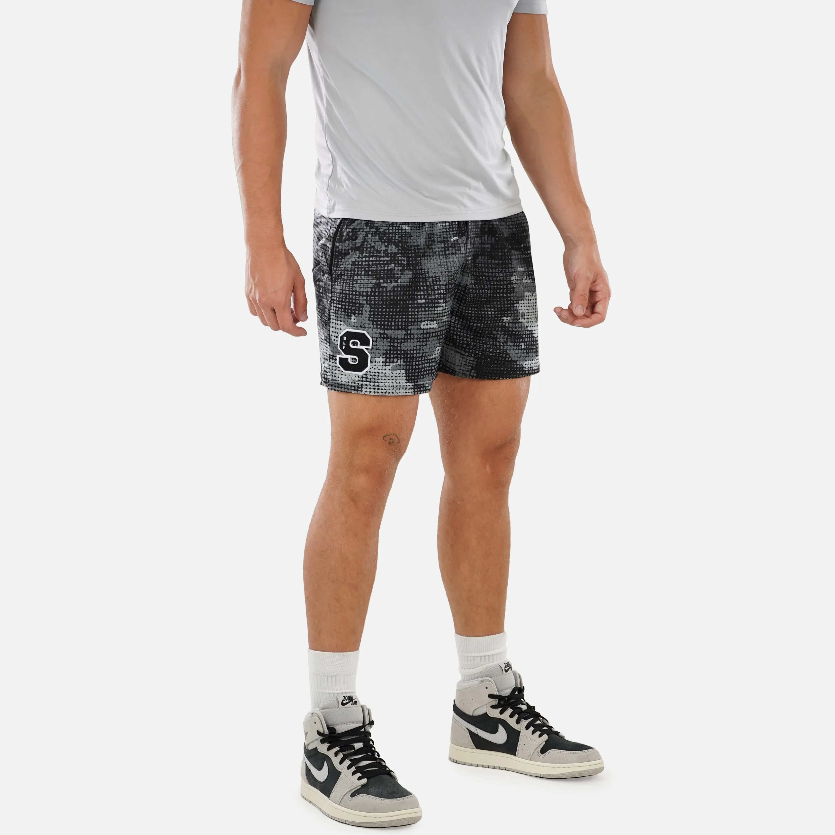 Gray Urban Camo Shorts - 5"