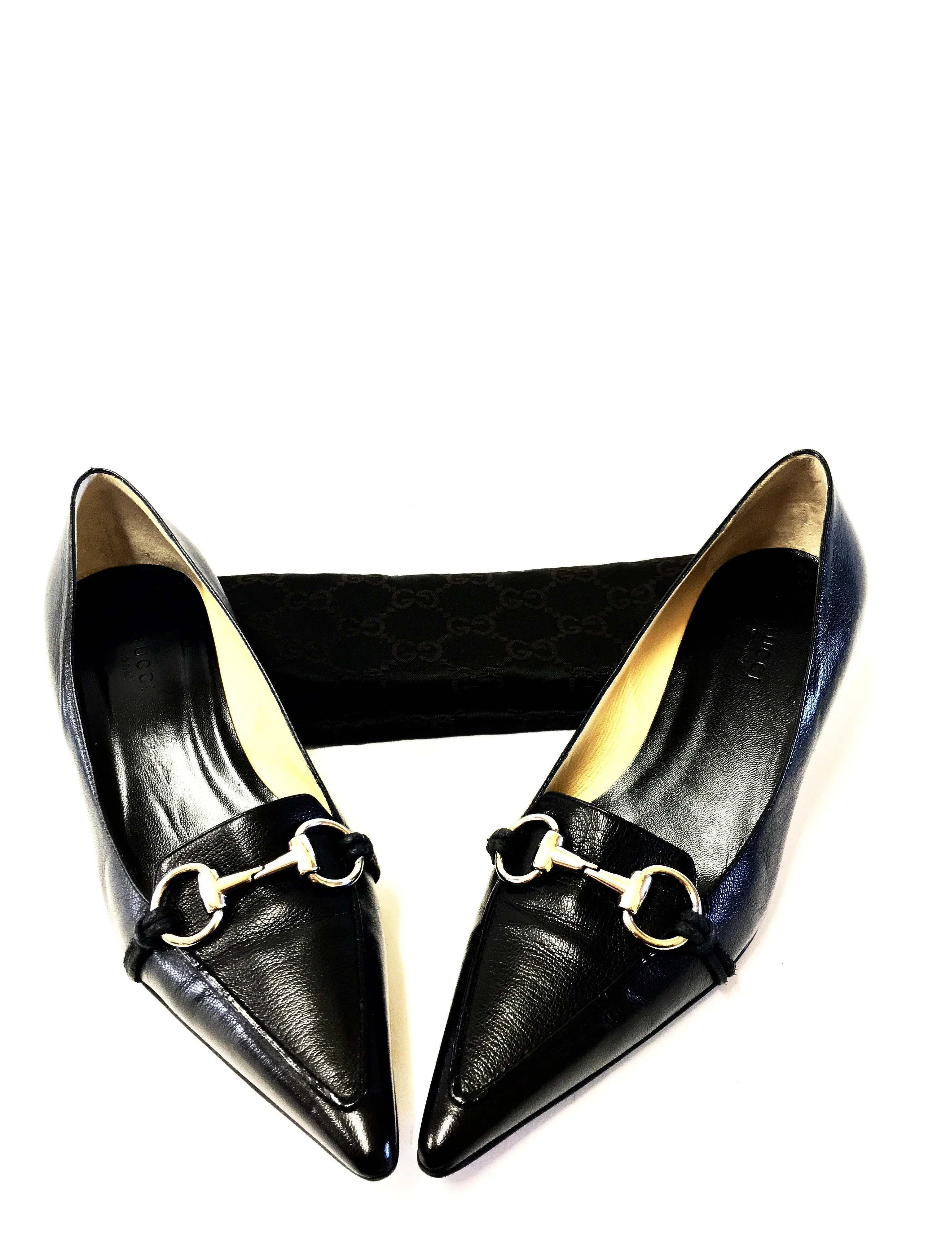GUCCI HORSEBIT PUMPS KITTEN HEELS SIZE 38C
