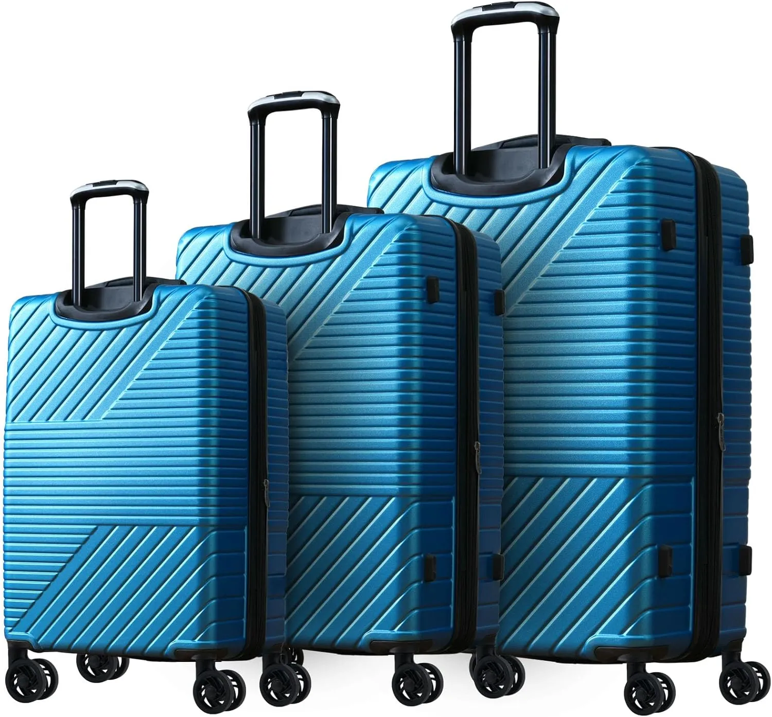 Hardshell Luggage Sets 3 Piece double spinner 8 wheels Suitcase with TSA Lock Lightweight 20''24''28''