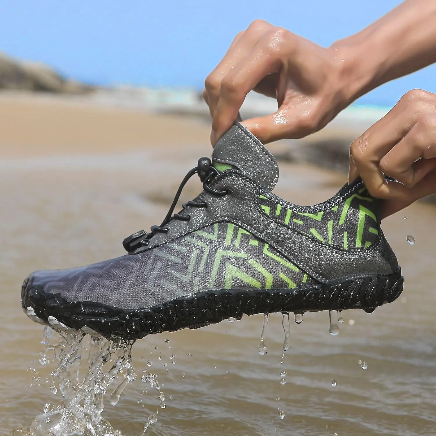 Hiking Shoes for Women Men Hike Pro Barefoot Shoes Wide Toe Box Non-Slip Walking Shoes Quick-Dry Aqua Sock Barefoot Beach Swim Shoes Outdoor Hiking Footwear Unisex