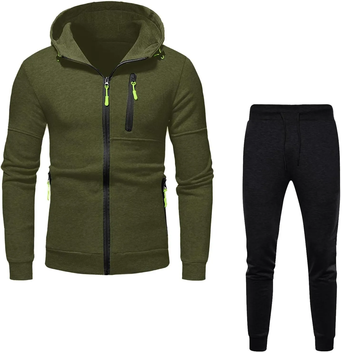 Hoodies Mens' Autumn Winter Long Sleeve Zipper Hooded Sweatshirt Cardigan Long Sleeve Sweatshirt Sports Hooded Jacket