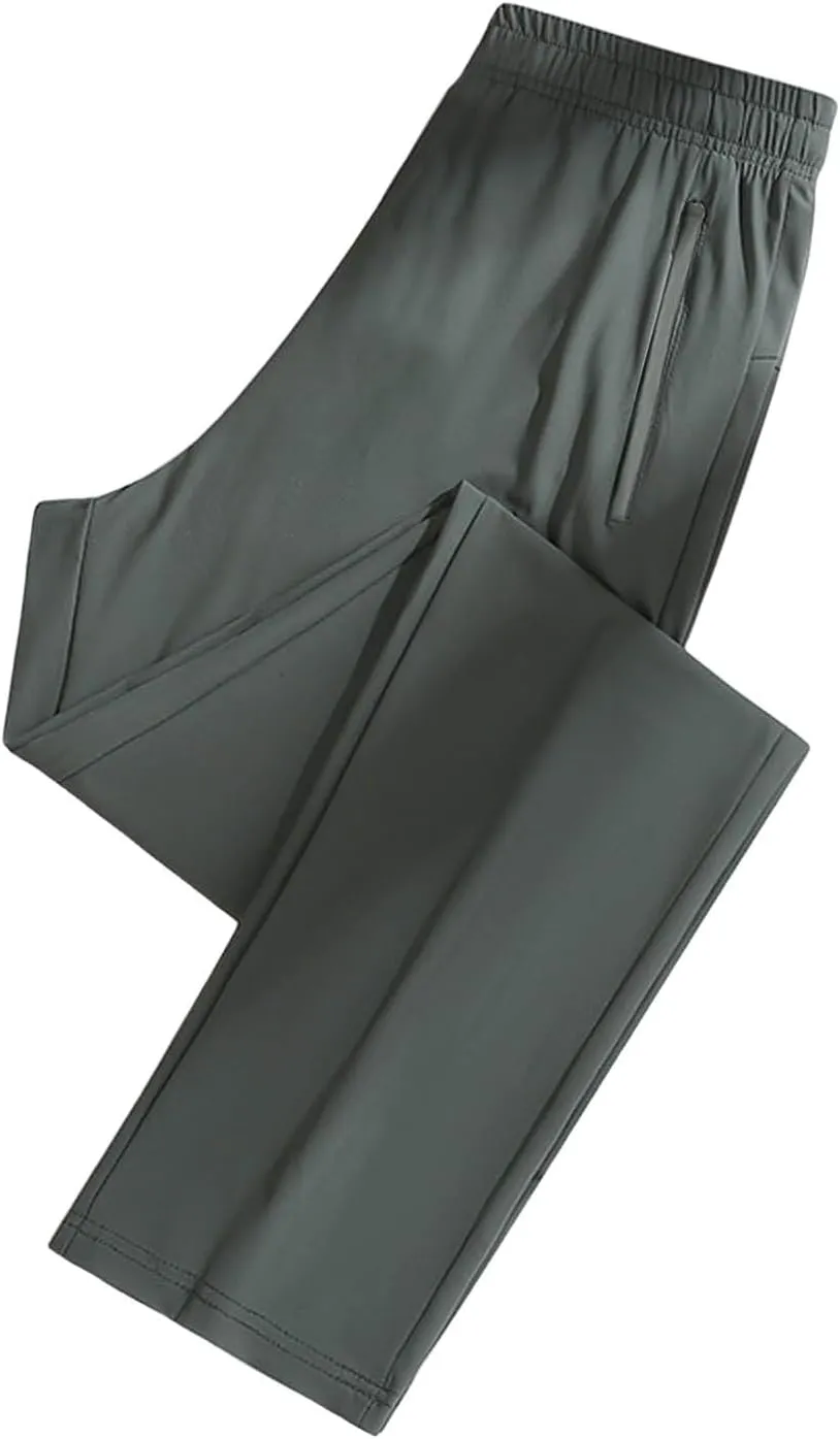 Iced Active Pants for Women Stretch Straight Leg Quick Dry Beeswan Pants High Waisted Elastic Loose Athletic Trousers