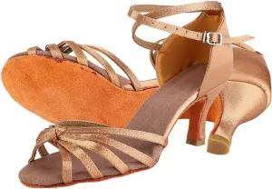 Jonlaki Ballroom Shoes, Soft Satin Latin Shoes, Women Ballroom Dancing Shoes, Social Beginner Practice Performance Shoes Latin Dance Shoes with Wear Ballroom Dance Shoes Women (36)