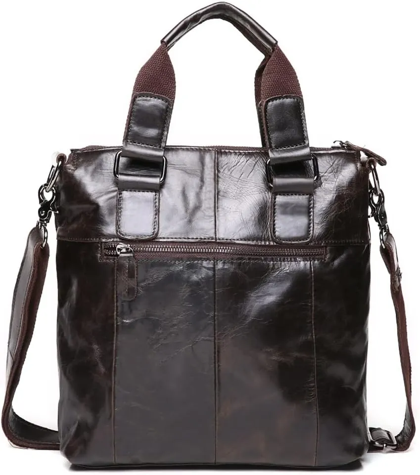 JSEIAJB Men's Bag Layer Cowhide Handbag Leather Korean Version Of The Document Men's Casual Briefcase