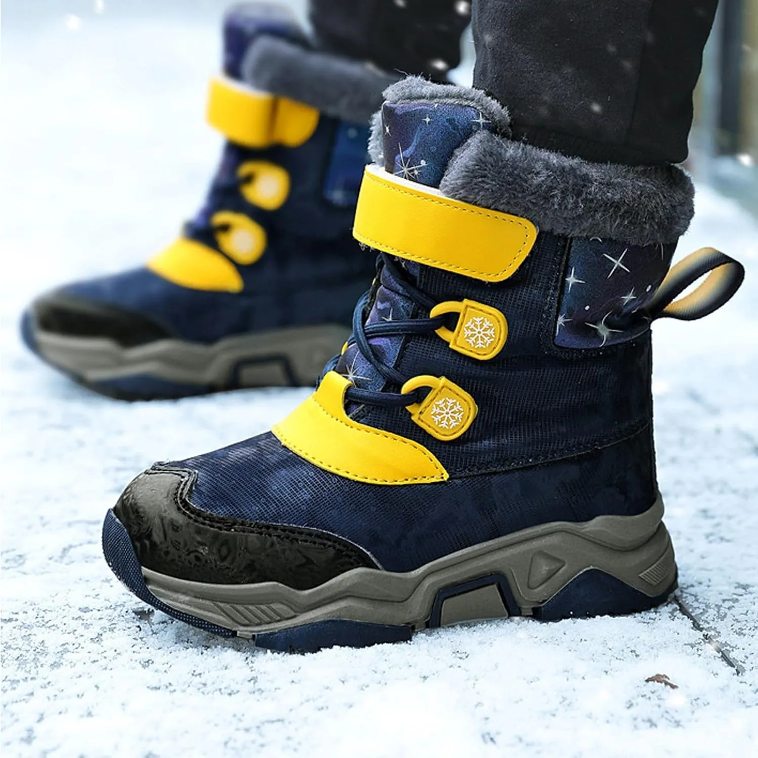 Kids Snow Boots Boys Girls Winter Warm Water-Proof Outdoor Slip ??esistant Cold Weather Comfortable Toddler Girl Apparel