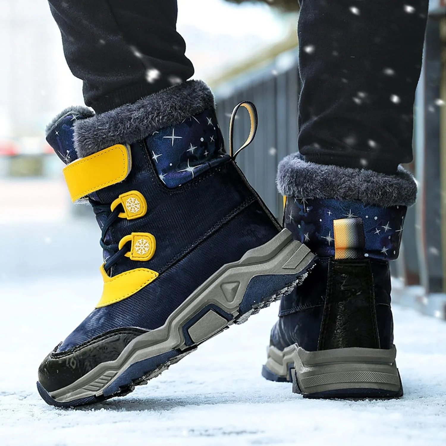 Kids Snow Boots Boys Girls Winter Warm Water-Proof Outdoor Slip ??esistant Cold Weather Comfortable Toddler Girl Apparel
