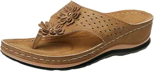Ladmiple Sandals Women Comfortable Walking Arch Support Orthopedic Flip Flops Soft Dressy Summer Orthotic Slides 2024