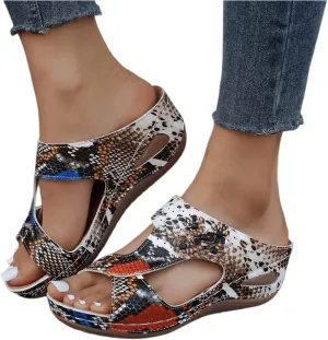 Ladmiple Sandals Women Comfortable Walking Orthopedic Slippers with Arch Support Summer Slip On Orthotic Flip Flops
