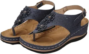 Ladmiple Sandals Women Fashion Dressy Summer Orthotic Slides Comfortable Walking Orthopedic Flip Flops with Arch Support