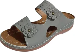 Ladmiple Womens Sandals Dressy Flat Comfortable Orthotic Slides Open Toe Arch Support Walking Summer Orthopedic Flip Flops