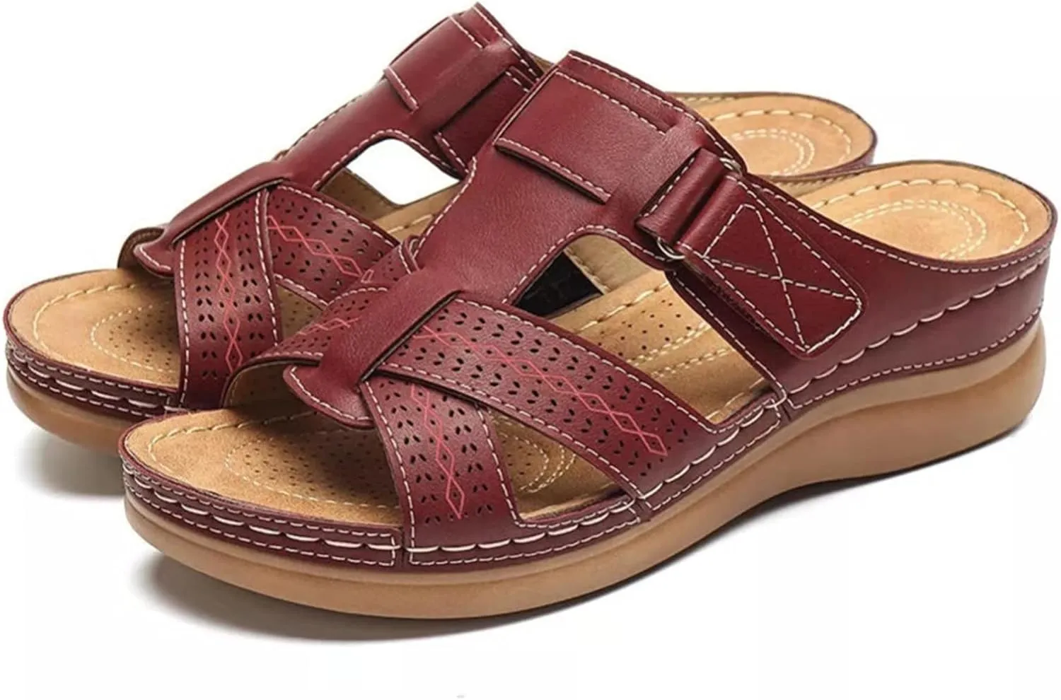 Ladmiple Womens Sandals Dressy Summer Fashion Orthotic Slides Slip On Slippers With Comfort Plantar Fasciitis Arch Support