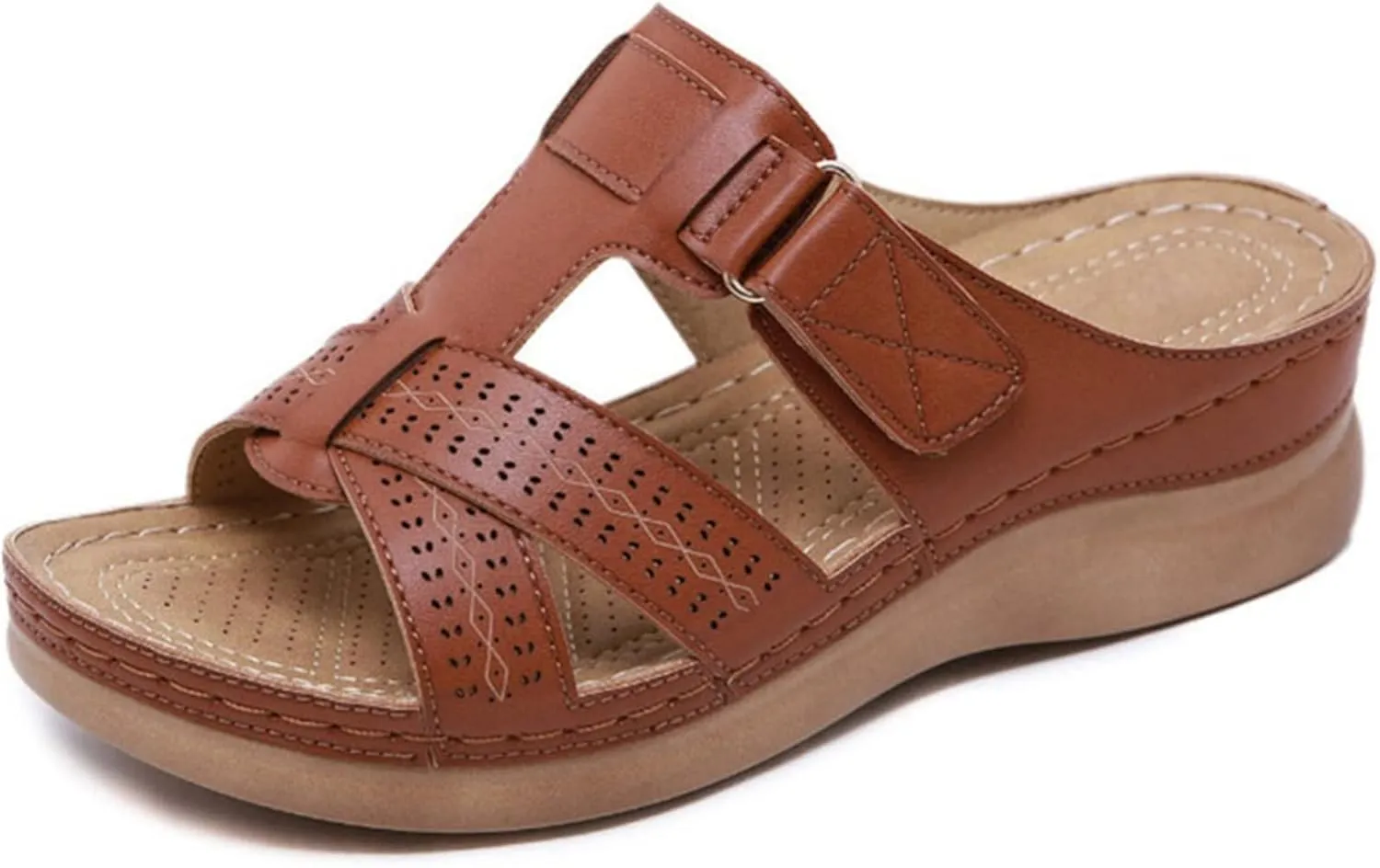 Ladmiple Womens Sandals For Plantar Fasciitis Support Orthotic Slides Comfortable Dressy Summer Walking Orthopedic Flip Flops