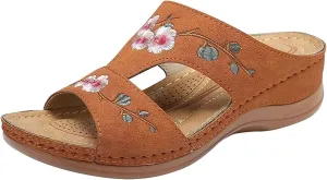 Ladmiple Womens Sandals With Arch Support Plantar Fasciitis Orthopedic Flip Flops Summer Comfortable Walking Orthotic Slides