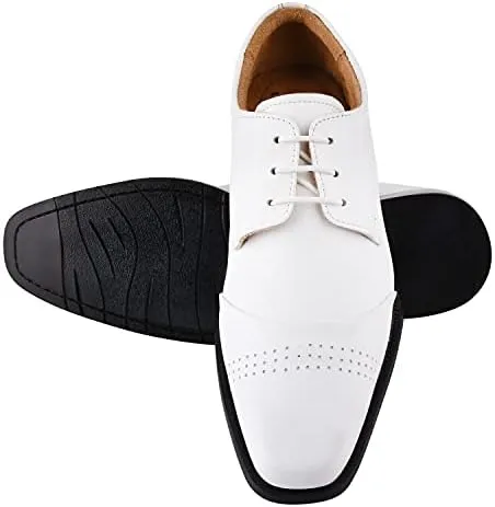 LIBERTYZENO Mens Croco Lizard Print Genuine Leather Adults Slip On & Lace Up Oxford Dress Shoes for Prom Graduation