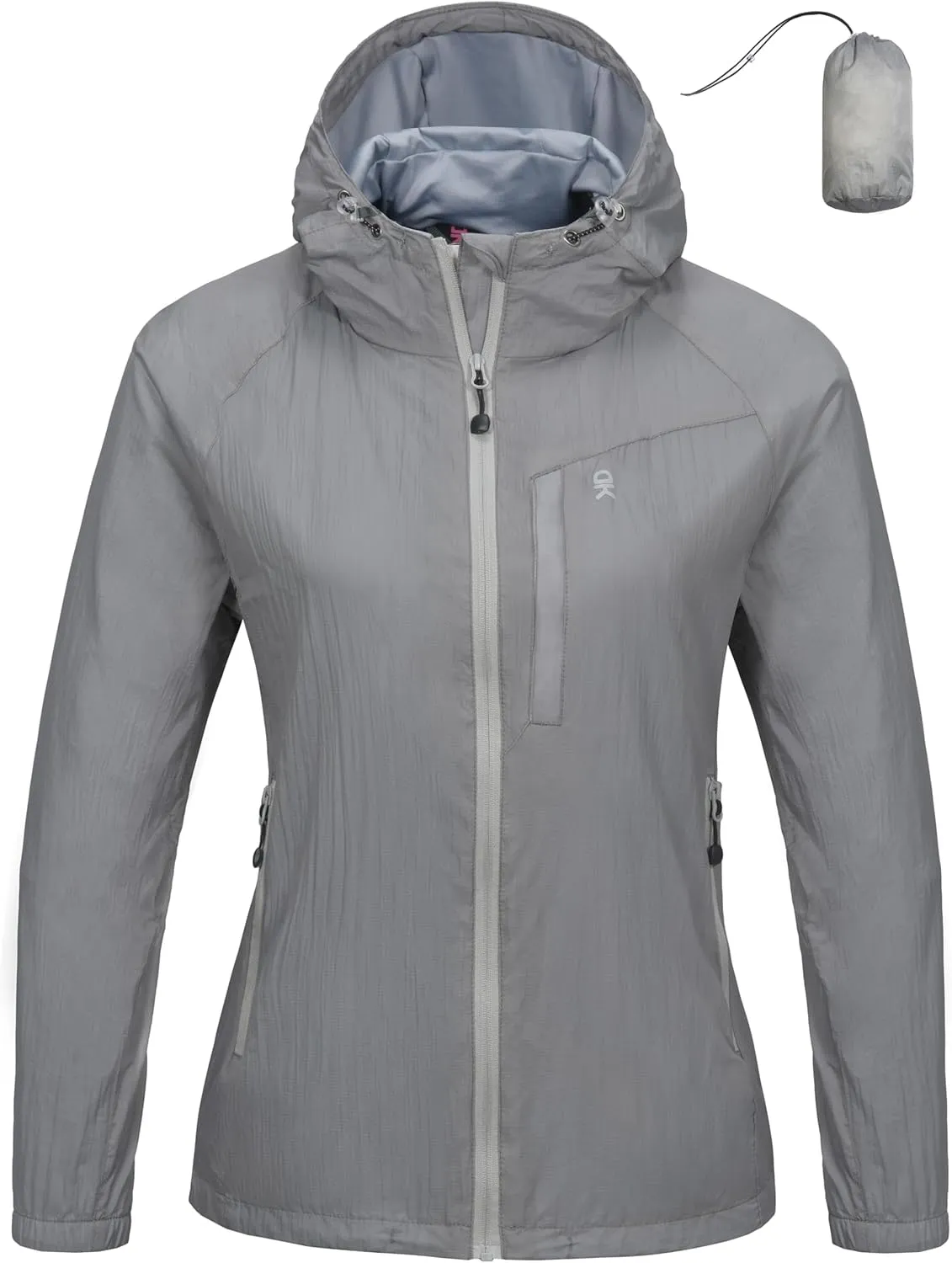 Little Donkey Andy Women's Packable Lightweight Hooded Jacket Windproof Windbreaker with Recycled Insulation