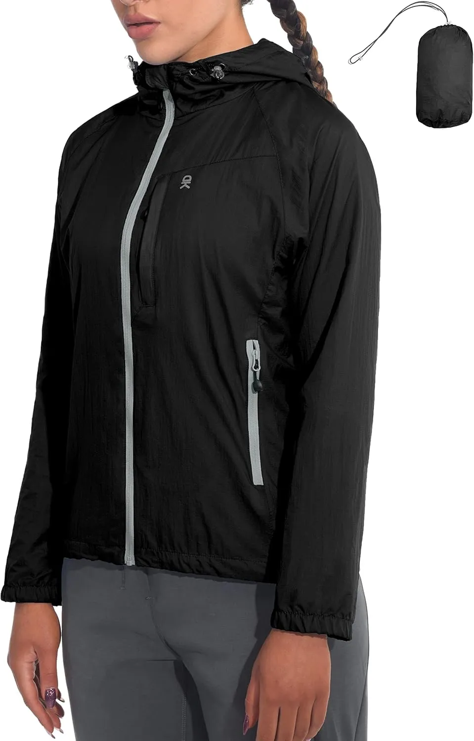Little Donkey Andy Women's Packable Lightweight Hooded Jacket Windproof Windbreaker with Recycled Insulation