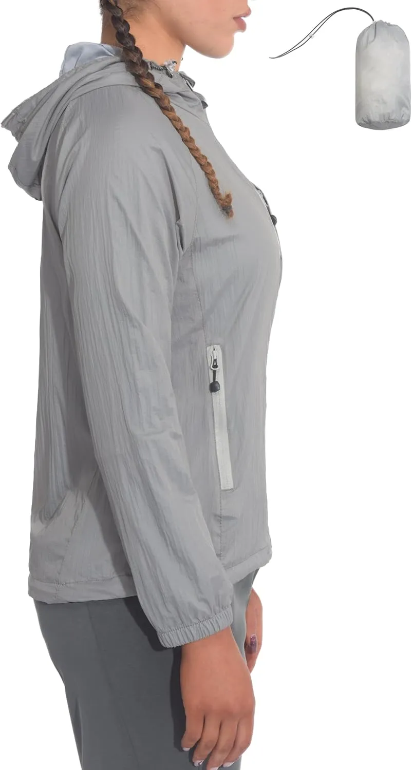 Little Donkey Andy Women's Packable Lightweight Hooded Jacket Windproof Windbreaker with Recycled Insulation