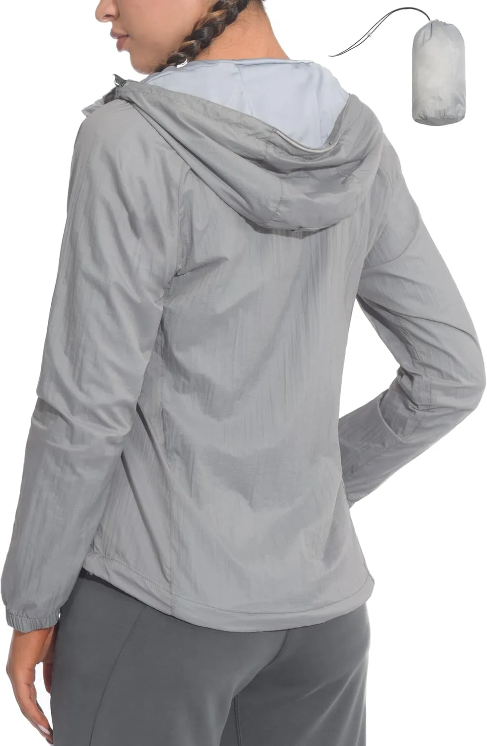 Little Donkey Andy Women's Packable Lightweight Hooded Jacket Windproof Windbreaker with Recycled Insulation