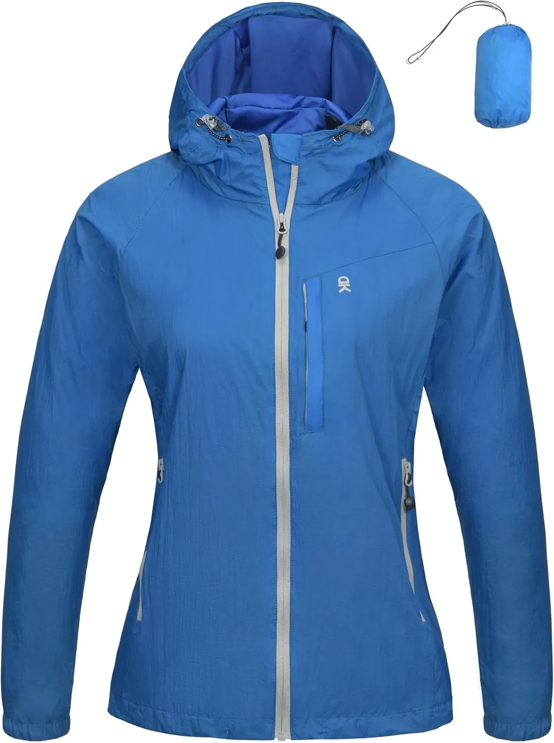Little Donkey Andy Women's Packable Lightweight Hooded Jacket Windproof Windbreaker with Recycled Insulation