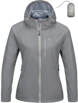 Little Donkey Andy Women's Packable Lightweight Hooded Jacket Windproof Windbreaker with Recycled Insulation