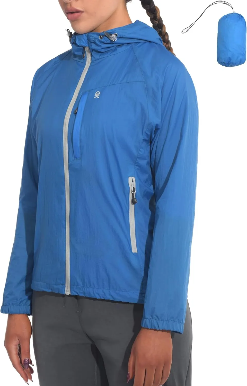 Little Donkey Andy Women's Packable Lightweight Hooded Jacket Windproof Windbreaker with Recycled Insulation