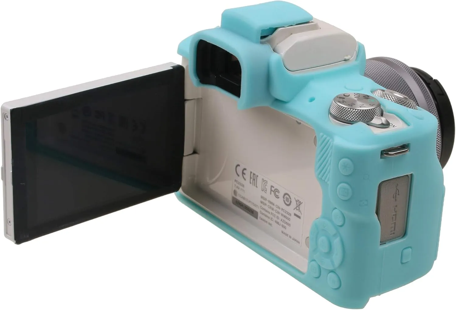 M50 Silicone Cover, TUYUNG Rubber Silicone Camera Case Cover Skin for Canon EOS M50 Digital Camera, Blue