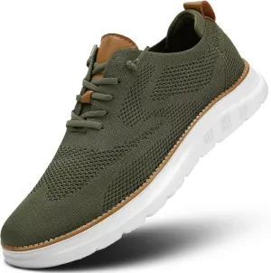 Mens Casual Dress Oxfords Shoes Fashion Mesh Business Walking Work Slip on Sneakers Comfortable Lightweight Soft Sole
